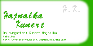 hajnalka kunert business card
